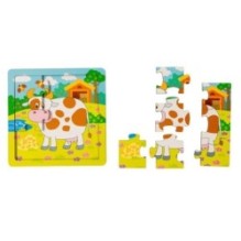 Игра из дерева "Коровка" (собираем по картинке) (Baby Step)