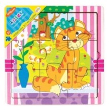 Игра из дерева "Котик" (собираем по картинке) (Baby Step)