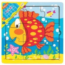 Игра-пазл из дерева. Собираем по картинке. Рыбка