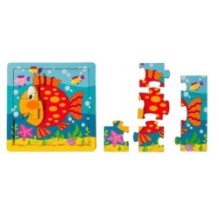 Игра-пазл из дерева. Собираем по картинке. Рыбка