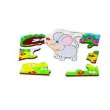 Игра из дерева "Мышонок" (собираем и играем) (Baby Step)