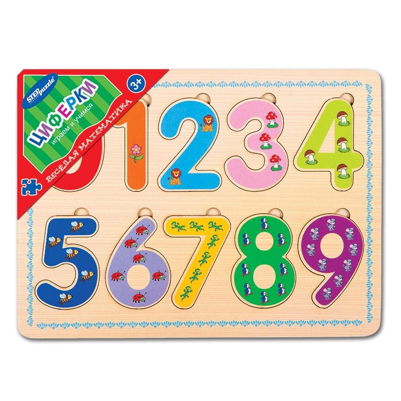 Игра из дерева "Веселая математика. Циферки"
