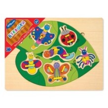 Игра из дерева "Весёлая шнуровка. Букашки"