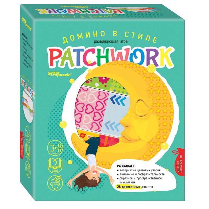 Развивающая игра из дерева "Домино в стиле patchwork" Развивающая игра из дерева "Домино в стиле patchwork"