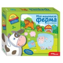 Развивающая игра из дерева "Моя маленькая ферма" (Игра-шнуровка)