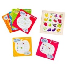 Развивающая игра из дерева "Фруктомино" (IQ step)