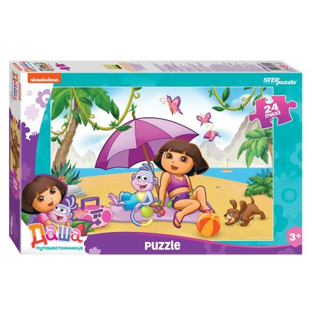 Мозаика "puzzle" maxi 24 "Даша-путешественница" (Никелодеон)