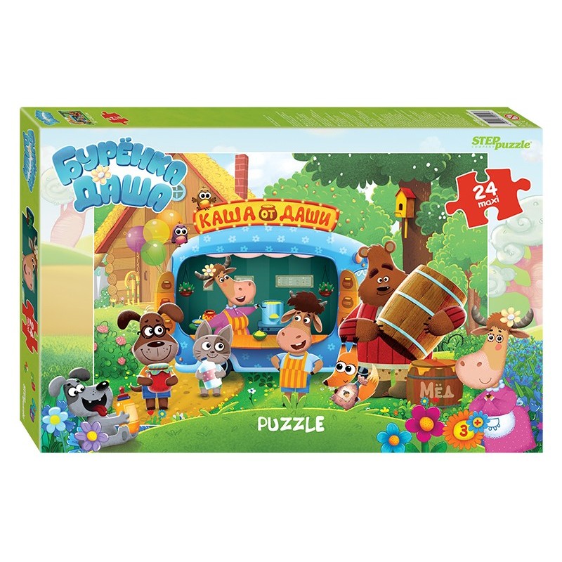 Мозаика "puzzle" maxi 24 "Буренка Даша" (Riki)