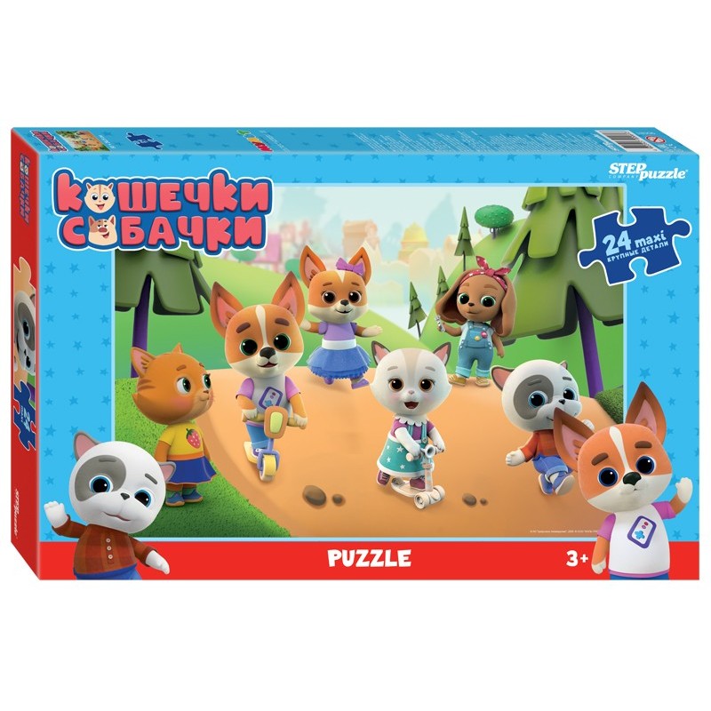 Мозаика "puzzle" maxi 24 "Кошечки и собачки" (0+ Медиа)