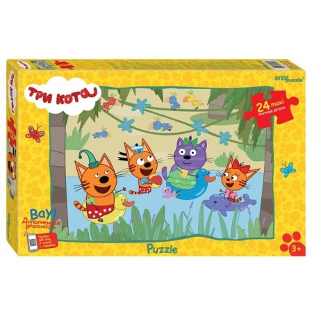 Мозаика "puzzle" maxi 24 "Три кота (new 2)" (АО "СТС")