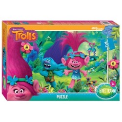 Мозаика "puzzle" 35 MAXI "Trolls. Глиттер" (DreamWorks)