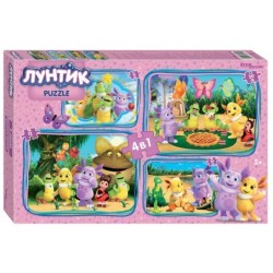 Мозаика "puzzle" 4в1 "Лунтик" (Мельница)