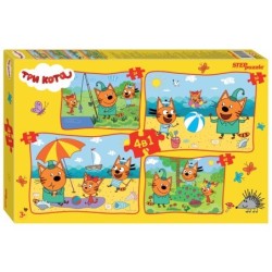 Мозаика "puzzle" 4в1 "Три кота" (АО "СТС")