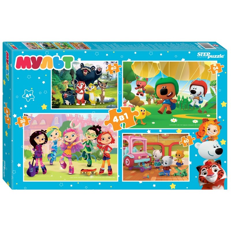 Мозаика "puzzle" 4в1 "Мульт" (0+ Медиа) Мозаика "puzzle" 4в1 "Мульт" (0+ Медиа)