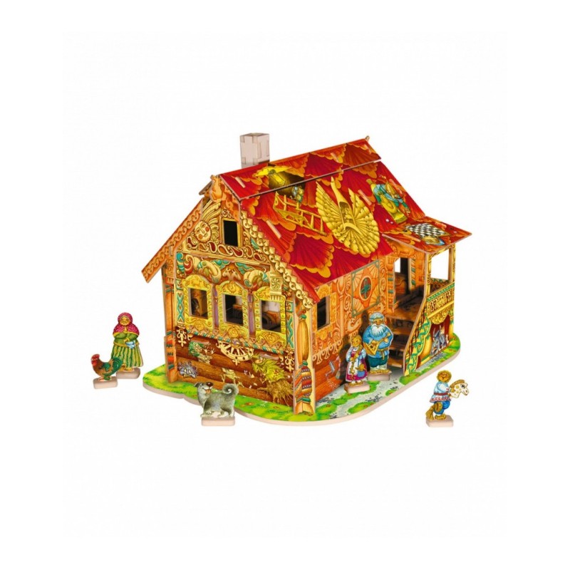 Сборный домик с героями "Красная изба"(уцененная)