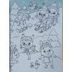 Раскраска новогодняя детская «Снеговик», 90 см
