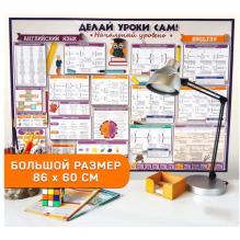 Плакат «Делай уроки сам» для начальных классов. Английский язык