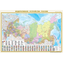 Карта. Политическая и Федеративное устройство России.