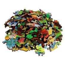 Фигурный деревянный пазл "Волшебник изумрудного города"