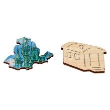 Фигурный деревянный пазл "Волшебник изумрудного города"