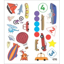 Три кота. Развивающие наклейки. Транспорт