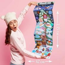 Плакат с окошками Новый год.