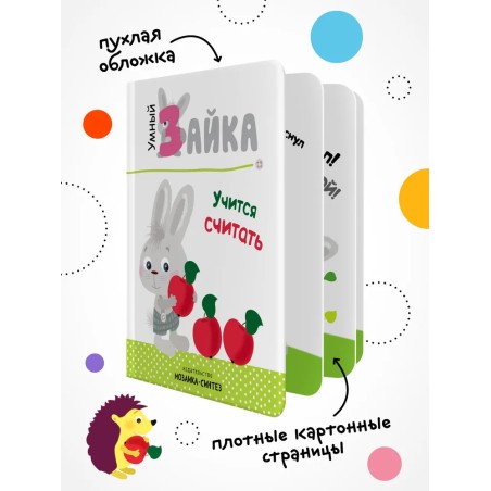 Умный зайка. Книги на картоне. Умный зайка учится считать