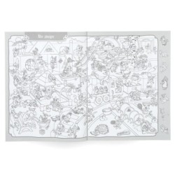 В городе. Животные. Раскраска Виммельбух.