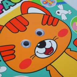 Друзья котёнка. Раскраска с глазками.