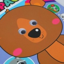 Лесные обитатели. Раскраска с глазками.