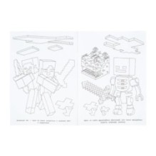 Багряный лес. По мотивам Майнкрафт. Раскраска.