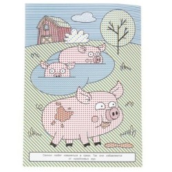 Животные фермы. Синий трактор. Большая водная раскраска.