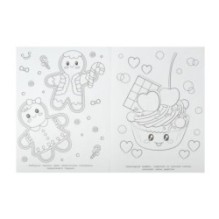 Кавайные десерты. Раскраска.