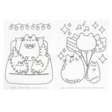 Большая семья кошечки. Раскраска.