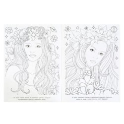 Романтичные образы. Раскраска.