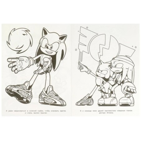 Соник и его друзья. Бомбическая раскраска.