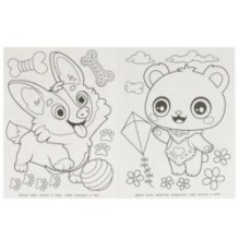 Пушистые друзья. Раскраска.