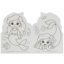 Милые русалочки. Раскраска.