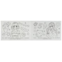 Милашки аниме-девочки. Раскраска.