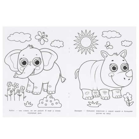 100 животных. Супер-раскраска.