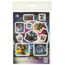 Наклейки бумажные, а5, роботы