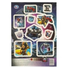 Наклейки бумажные, а5, роботы