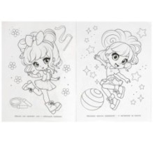 Весёлые девчонки. Раскраска.