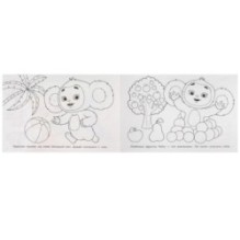 Любимый Чебурашка. Горизонтальная раскраска.