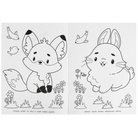 Забавные животные. Раскраска.