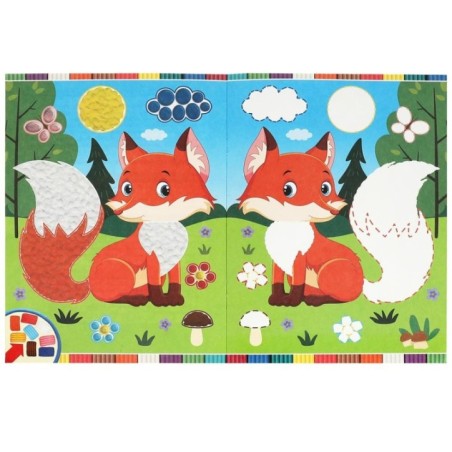 Лесные животные . Рисуем пластилином.