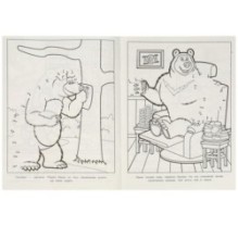 Маша и Медведь. Неуловимые мстители. Раскраска Соедини по цифрам.