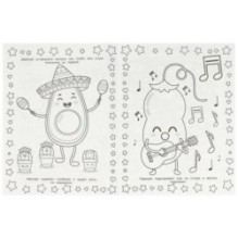 Авокадо и компания. Раскраска Лабиринт 16 картинок.