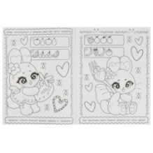 Прелестные пушистики. Раскраска с лабиринтом.