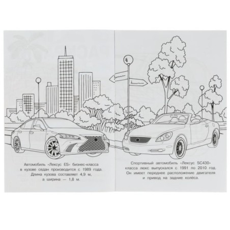 Автомобили люкс. Раскраска Малышка 16 заданий.